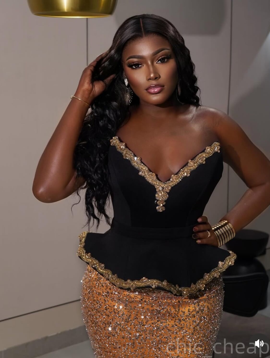 Gold Mermaid Prom Dresses 2025 Crystals Sequined Sweetheart Evening Formal Party Second Birthday Engagement Gowns Plus Size Dress For Special Occasion
