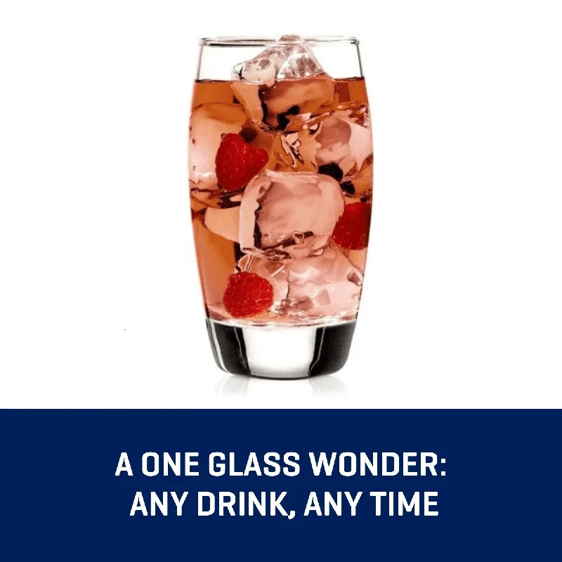 Ellendale Drinking Glass Set of 8 Heavy Base Clear Glassware Home Durable Dishwasher Safe Great Casual or Formal Use 250627