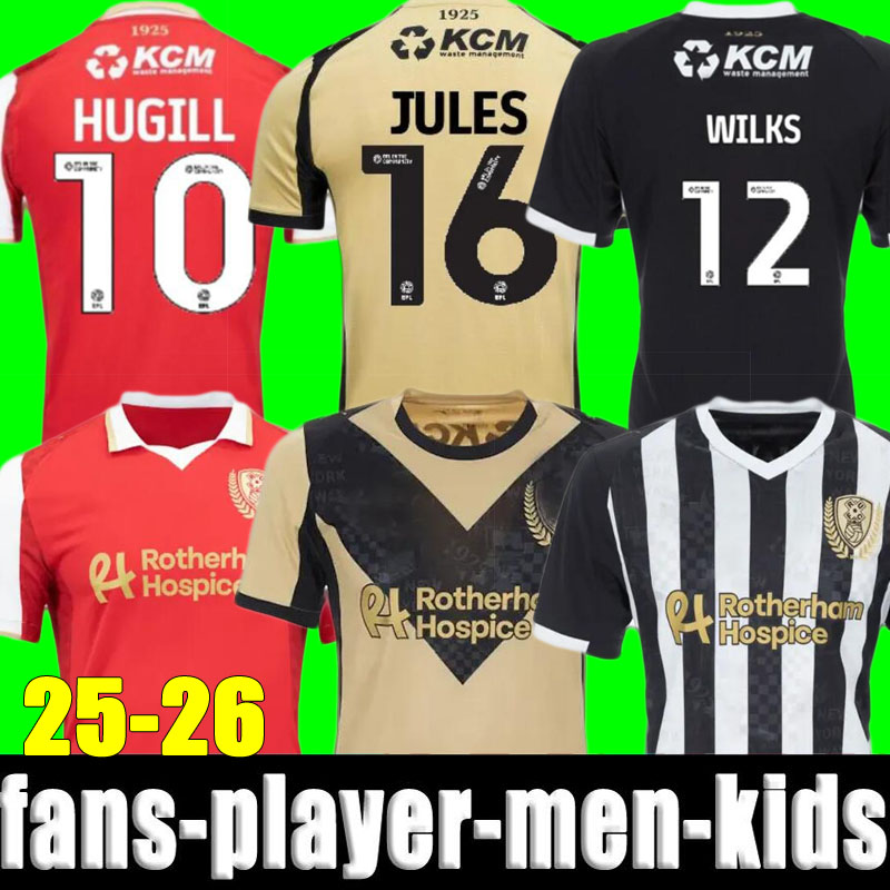 2025 2026 Rotherham United Home Soccer Jerseys Day 25 26 BECCHIO REVELL Centenary Away Third men kids Kits football shirts size S-4XL