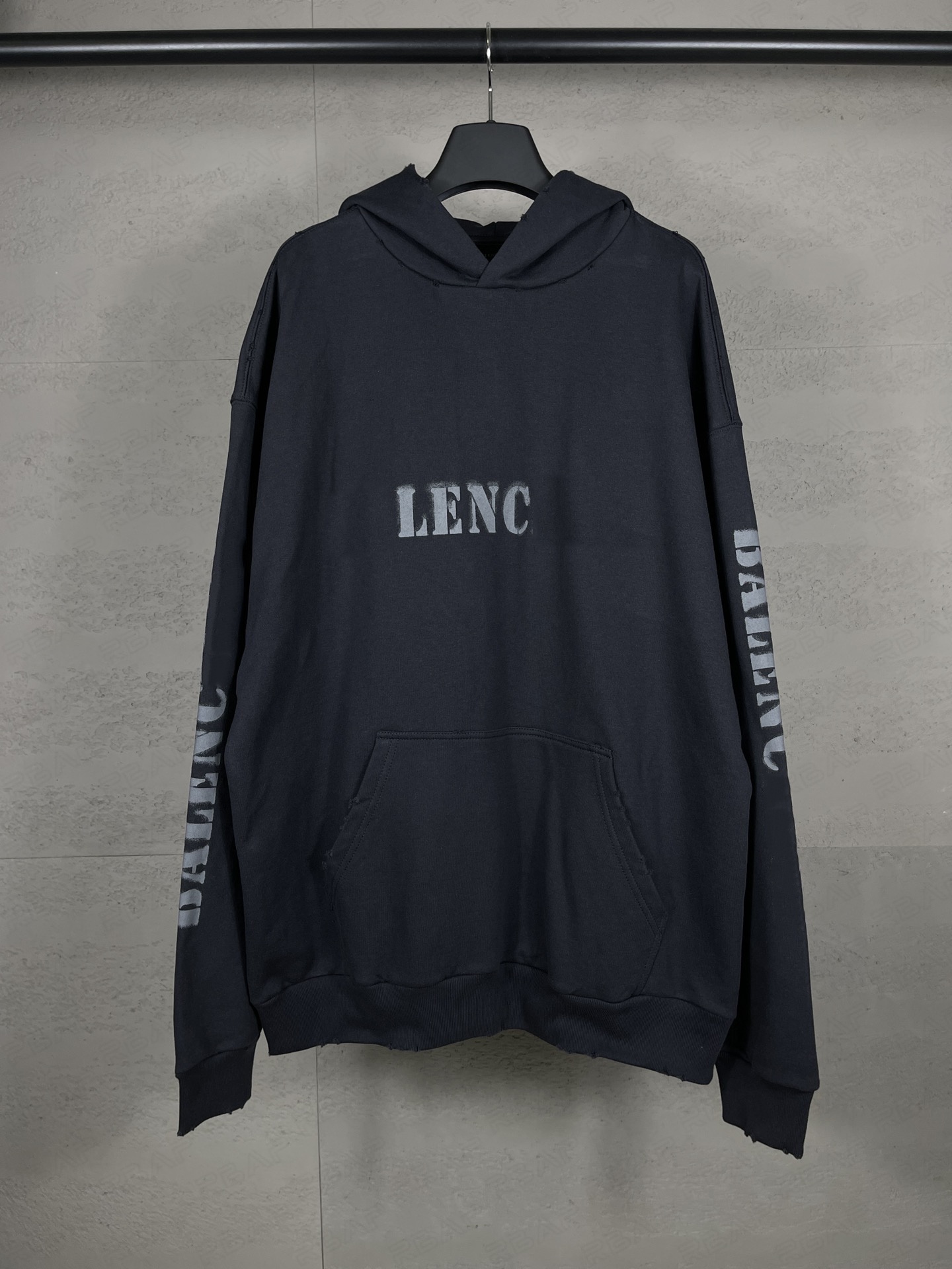 ba leniagaa hoodies Mens Designer Hoodie Womens HoodiesUnisex Oversized Hoodie | Faded Print & Raw Edge Cuffs with Adjustable Drawstrings