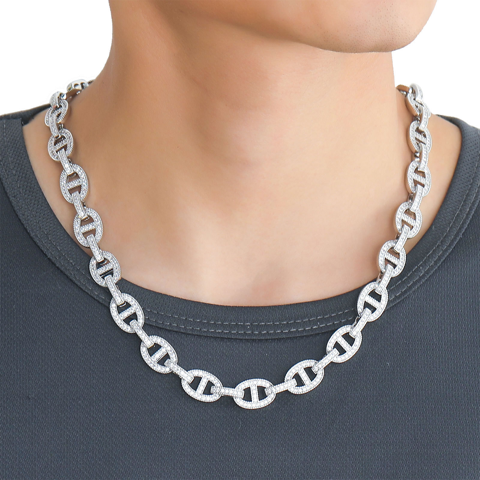 New Hip Hop 11MM Pig Nose Chain Layered Style Niche Trendy Luxury Jewelry Bling Bling Necklace Pass the diamond tester