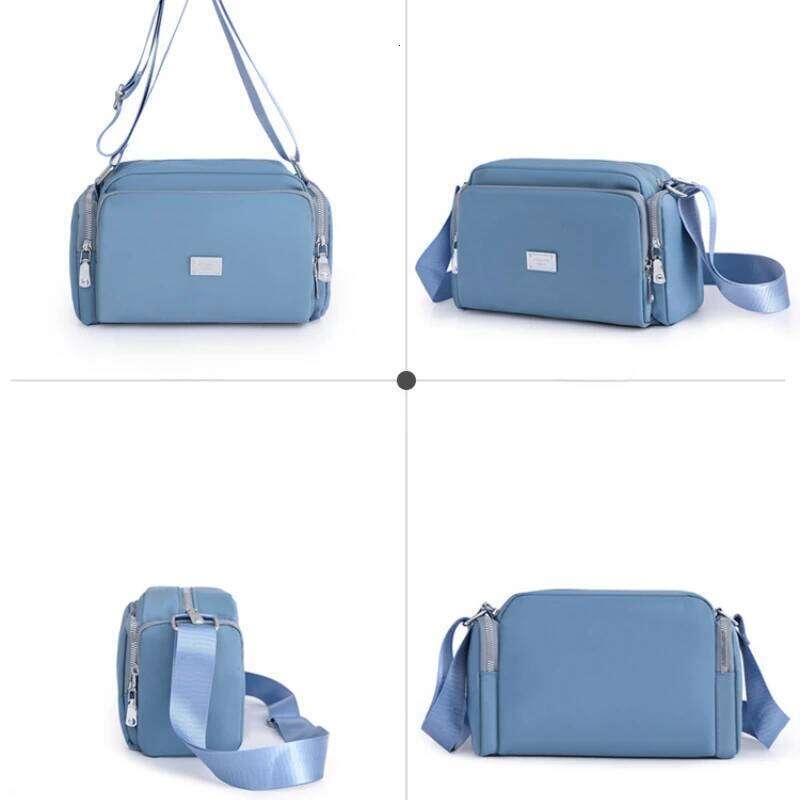 New nylon cloth simple fashion wide shoulder strap crossbody bag large capacity lightweight small square bags