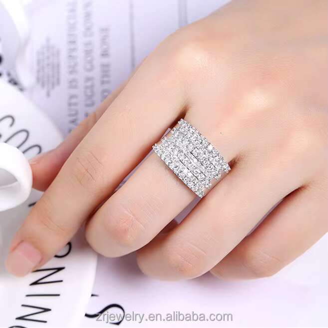Women 18K Cvd Lab Grown Diamond Engagement Ring Wholesales Jewelry Gold Band Custom Rings