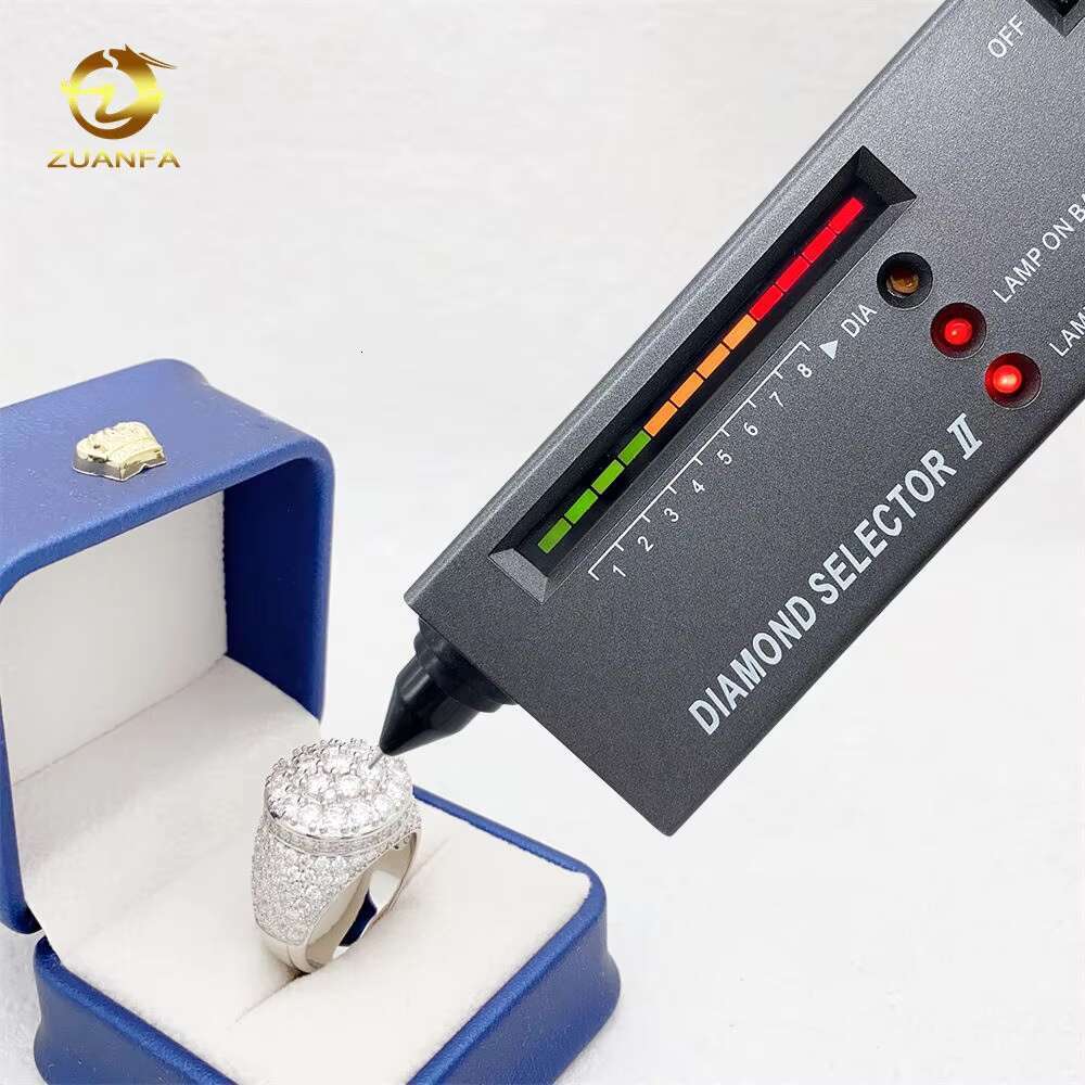 ZUANFA Fashion Jewelry Flower Design Hip Hop Ring 925 Sterling Silver VVS Moissanite Men Women Diamond Ring