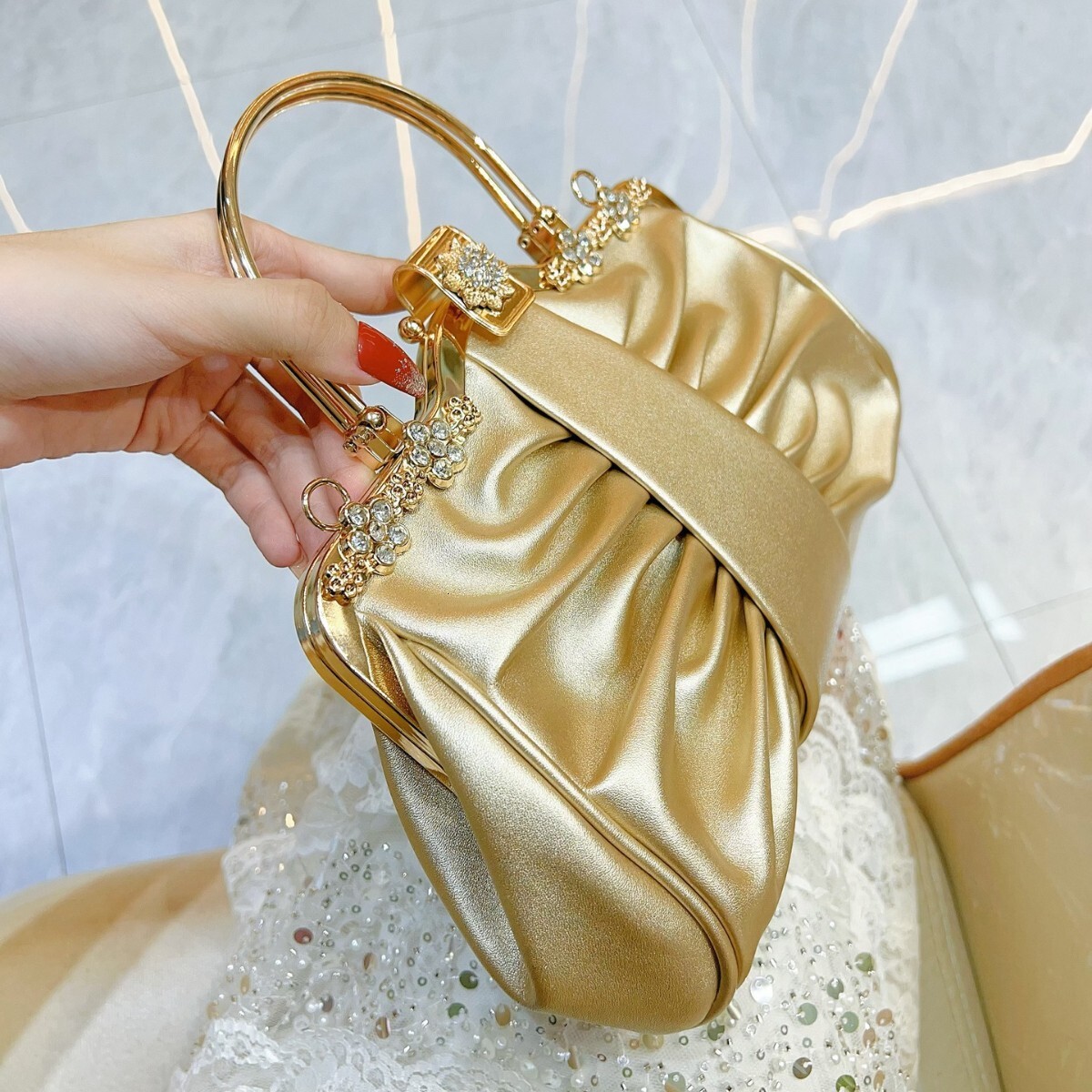 New Cross border Women s trend Party Handbag with Water Diamond Elegant Social Style Women s Shoulder Bag Designer Bag trend Women s Crossbody Bag