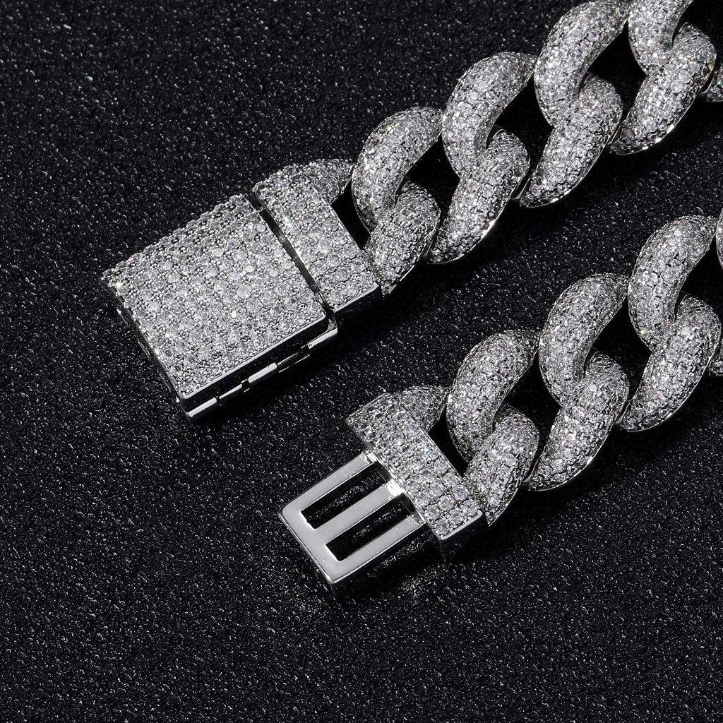 New Arrival 15MM Bubble Chain Iced Out Cuban Link Chain Personalized Hip Hop Brand Men's Hip Hop Premium Quality Necklace Pass the diamond tester