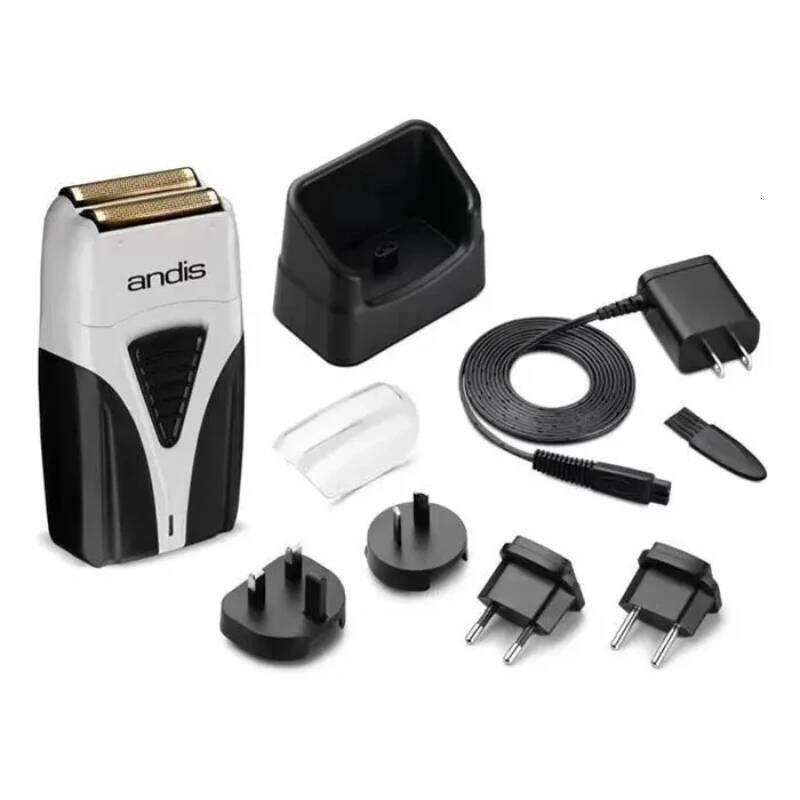 Original Andis Profoil Lithium Plus 17205 Barber Hair Cleaning Electric Shaver for Men Beard Stubble Razor Bald Shaving hine