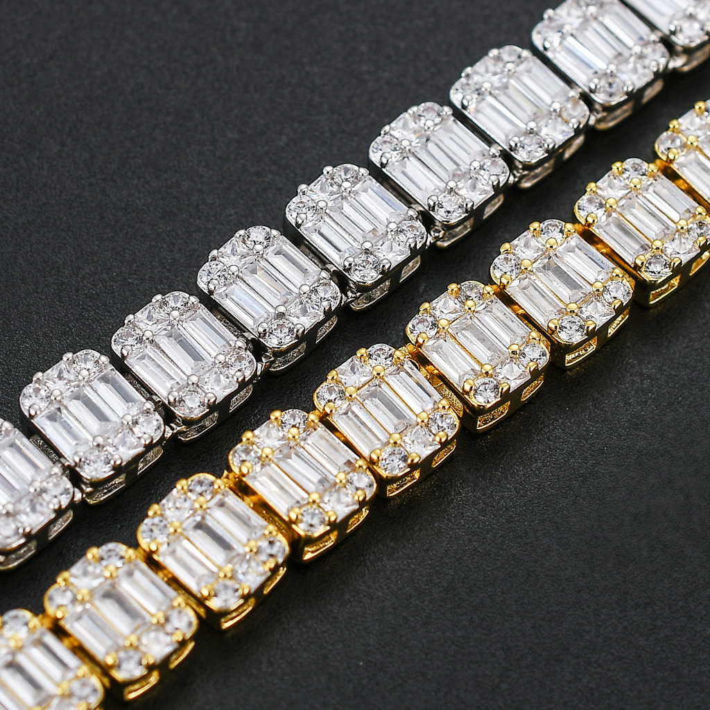 Luxury Moissanite 9mm Hip Hop Necklace Iced Out Bold Men's Choker High Quality Pass the diamond tester