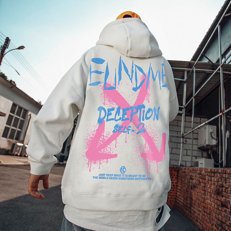 Free shipping for 2025 designer men's T-shirts American Retro Streetwear High Street Hoodie for Men Plus Size Oversized Hip Hop Hoodie