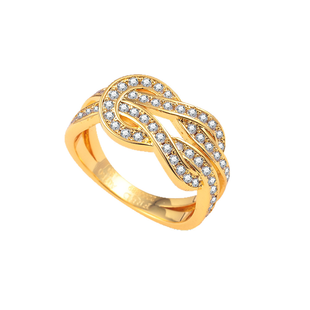 ic twist designer band fow women men unisex rose gold sier shine crystal zircon full dia geometry charm rings engagement ring jewelry Free shipping
