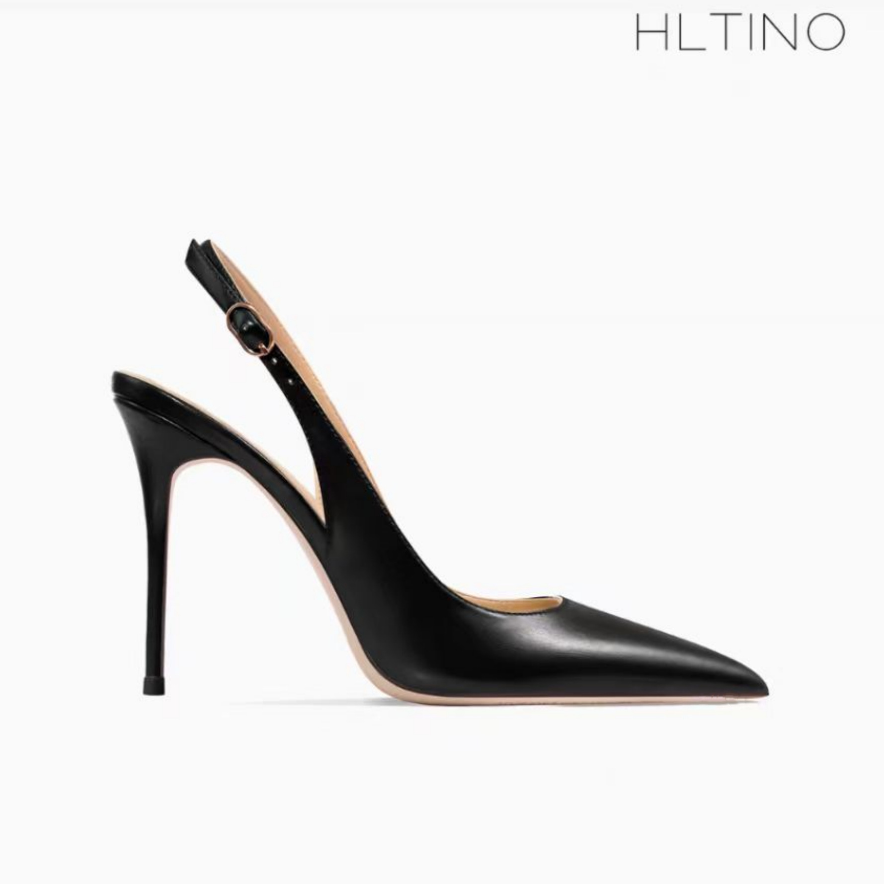 Women's Pointed Toe Office Sandals - 8cm Slim Heel with T-Bar Ankle Strap (Professional Business Pumps)