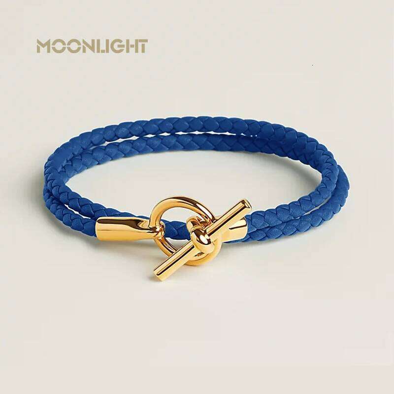 MOONLIGHT Classic Leather Doublelayer Bracelets for Woman High Quality Bracelet Fashion Couple Jewelry Gifts 11 Colors Wholesale