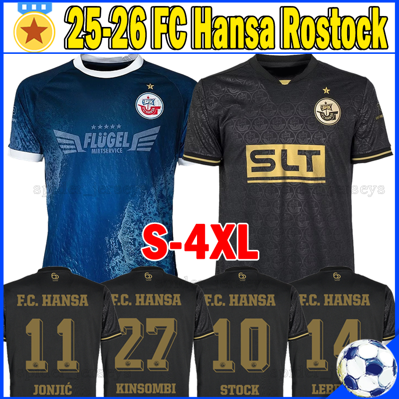 XXXL 4XL 25 26 FC Hansa Rostock Soccer Jerseys HAUGEN JONJIC BERISHA KINSOMBI SCHUSTER Football Shirts 2025 2026 STOCK HARENBROCK GURLEYEN RUSCHKE BOCK Men Uniforms