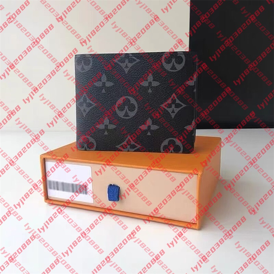 High quality Designers Genuine Leather Wallets For Men Classic flower Card Holder Coin Purse Luxurys bag High-end plaid style cardholder billfold wallet with box 10A