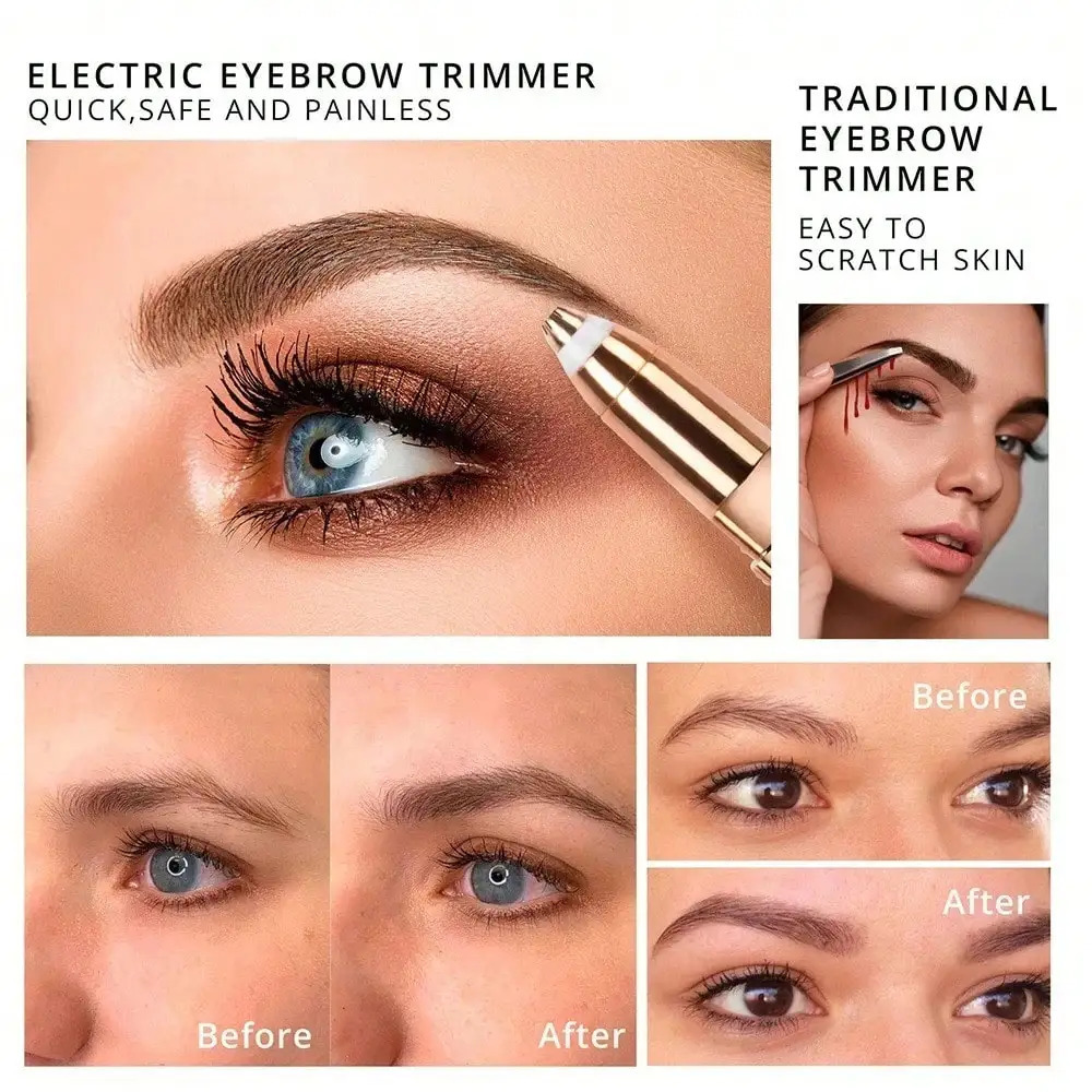 Electric Hair Removel Shaver For Women Eyebrow Trimmer Epilator Electric Painless Hair Remover Machine Body Facial 250627