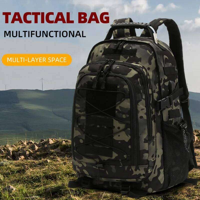 50L Outdoors USB Charging Nylon Multifunctional Tactical Backpacks Trekking Hunting Camping Traveling Rucksack Xm148