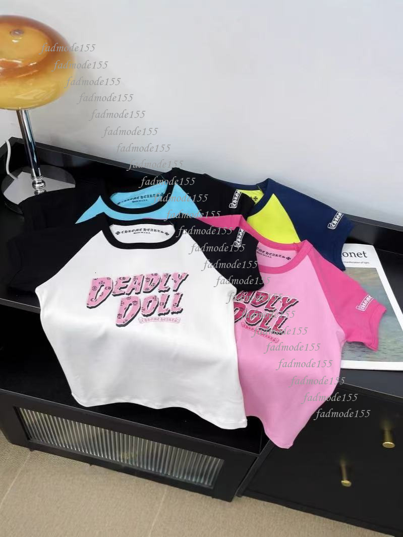 Chrome Shirt Designer Mens Womens Designers T Shirts Summer Loose Fashion Chrome Tops Man Tees Cotton Casual Printed High Street Luxurys Clothing ac