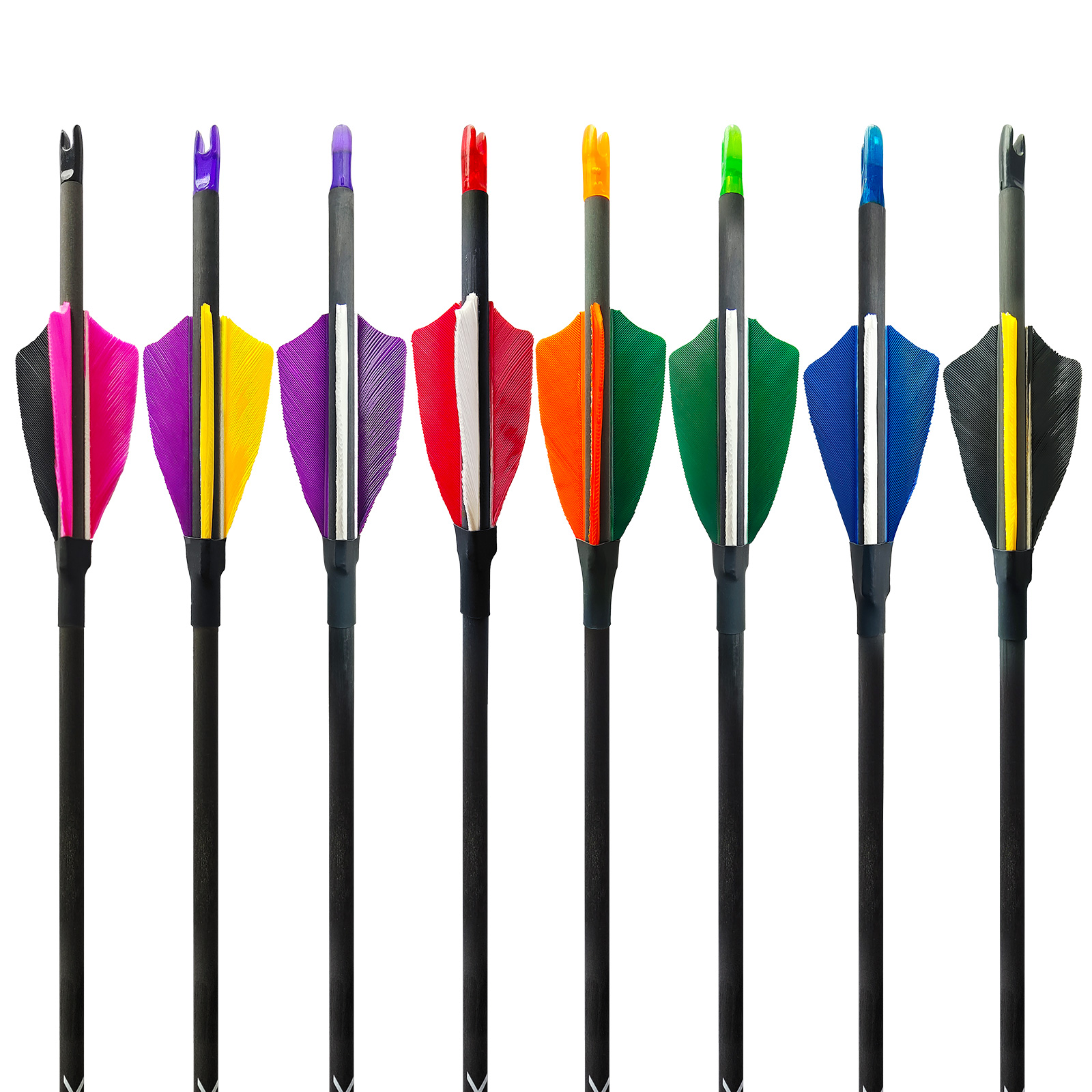31inch Hunting Arrows without Arrowheads Turkey Feathers Carbon Archery Arrows 4.2mm Targeting Arrows for Recurve Bow & Compound Bow Spine 350-1500 Ar