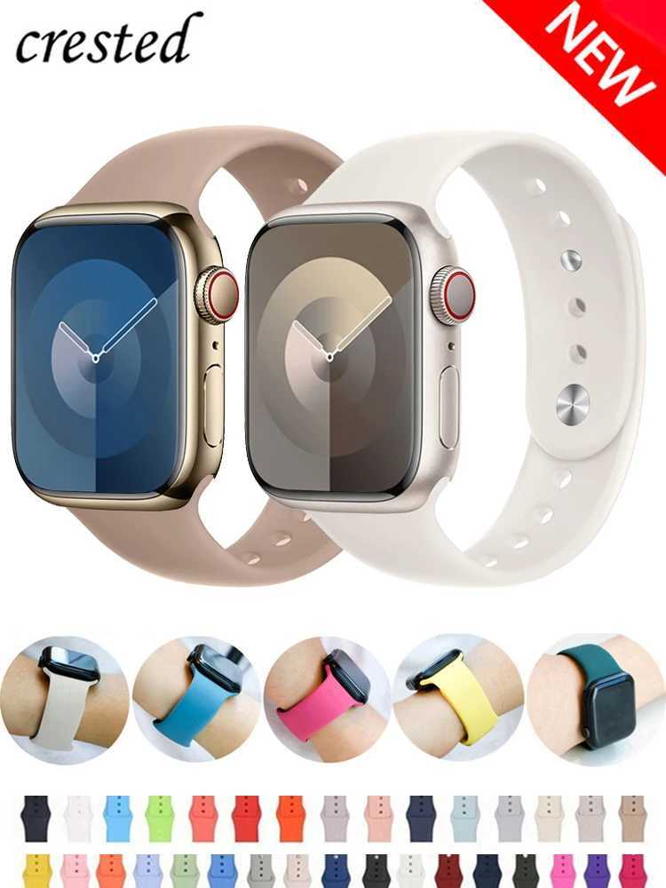 Silicone strap For Apple Watch band 40mm 44mm 49mm 45mm 41mm 38mm 42mm 44 mm correa bracelet iWatch series 9 8 7 6 3 SE ultra 2 W250630