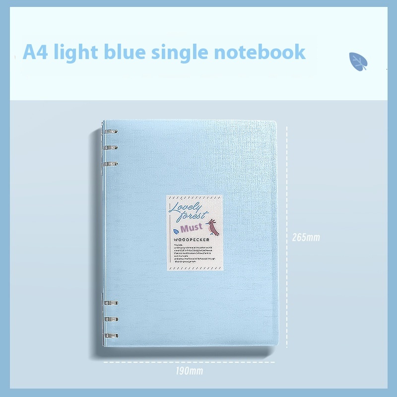 Thickened Detachable Ring Binder Non-Hand-Pressing B5 Loose-Leaf Notebook for Middle and High School Students