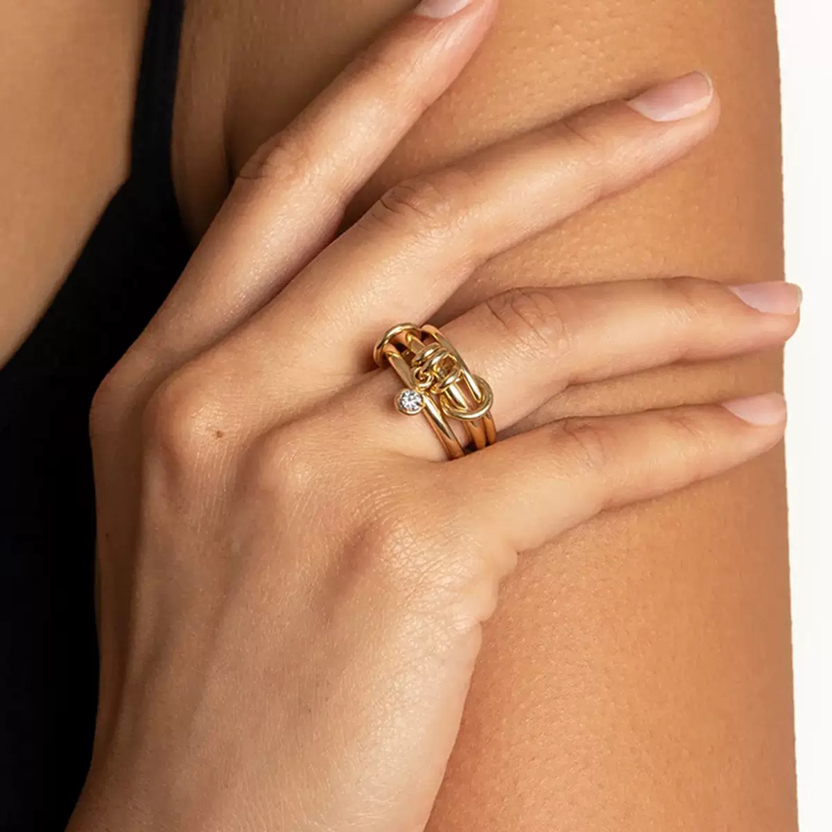 Jewelry ring stackable ring multi color design diamond fashion simple men and women suitable for daily use as well as exquisite gifts