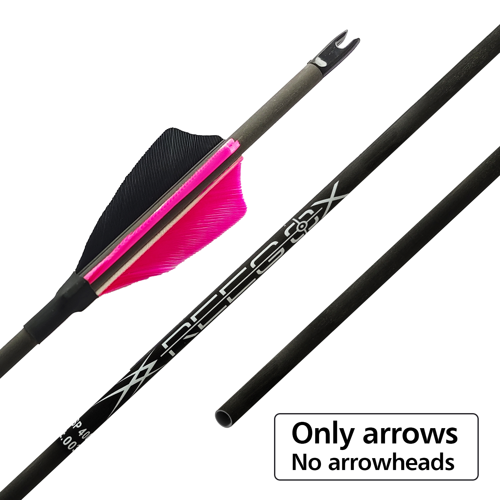 31inch Hunting Arrows without Arrowheads Turkey Feathers Carbon Archery Arrows 4.2mm Targeting Arrows for Recurve Bow & Compound Bow Spine 350-1500 Ar