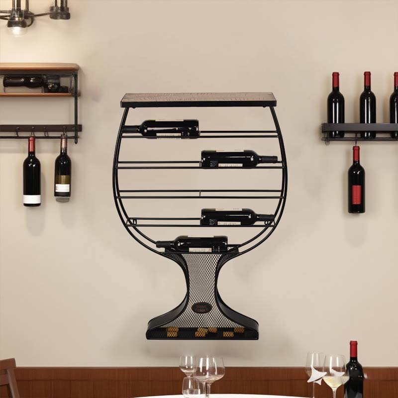 Household disassembly and assembly of wine cup shaped wine rack ornament