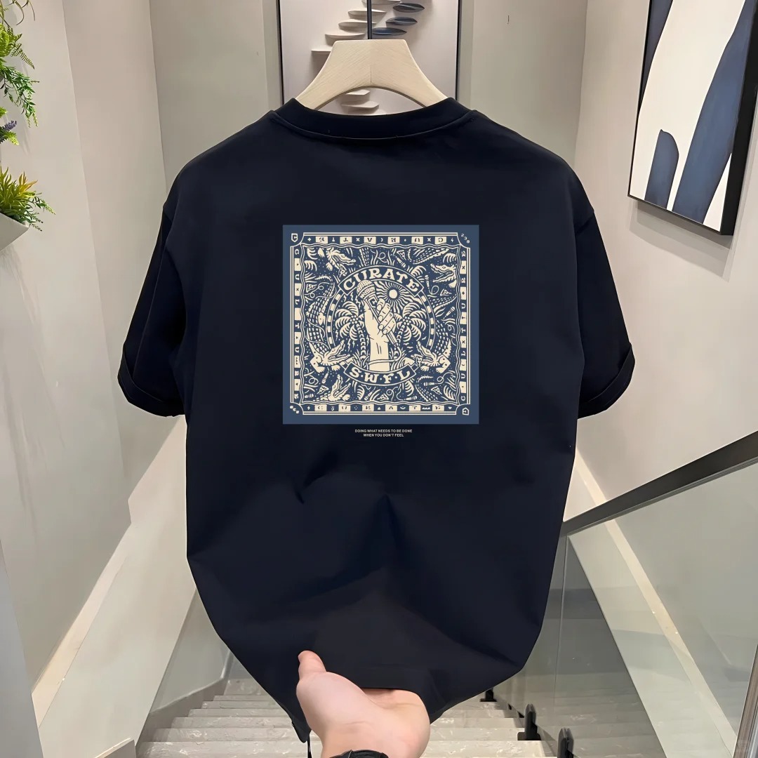 Designer Shirts Unisex 300gsm Heavyweight Cotton T-Shirt Summer Oversized Short Sleeve Tee Casual Streetwear Shirt