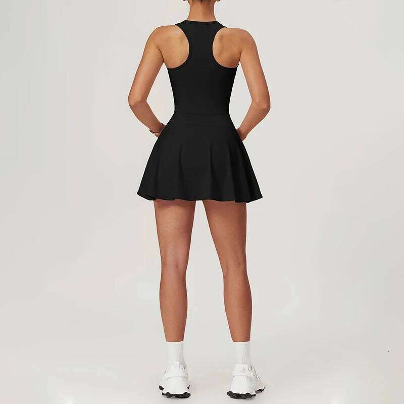 Sports Short Skirt Set Fiess Sportswear Running Suit Golf Tennis Dress Workout Clothes