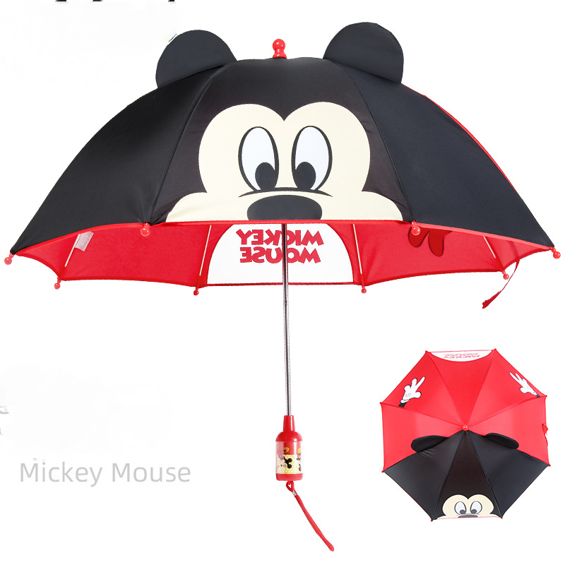 Disney children's umbrella primary school student long handle sun and rain umbrella semi-automatic umbrella strong protection rain umbrella for b