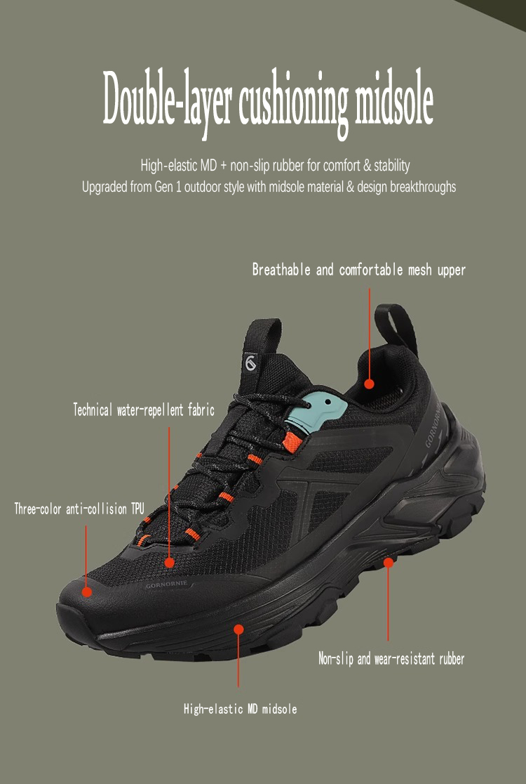 Men's and Women's Outdoor Hiking Shoes - Breathable Waterproof Winter Trekking Boots with Anti-Slip Traction