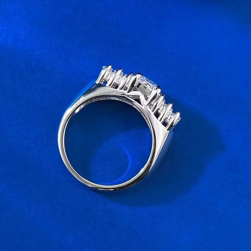 High Quality 1ct Radiant Cut D Color Moissanite Womens Ring 925 Sterling Silver 18K Plated 5*7mm Fine Jewelry