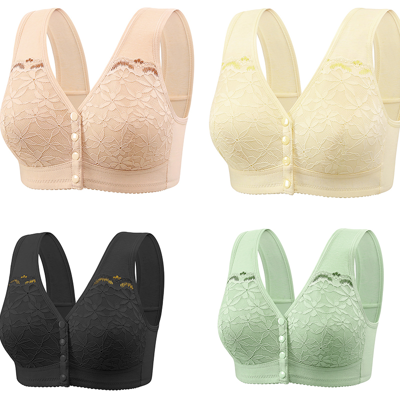 Comfort Peace Mind Maternity Clothing Pregnant Mother Breastfeeding Bra Front Buckle Ultra-thin Mold Cup Fixed Shoulder Strap Full-Fup
