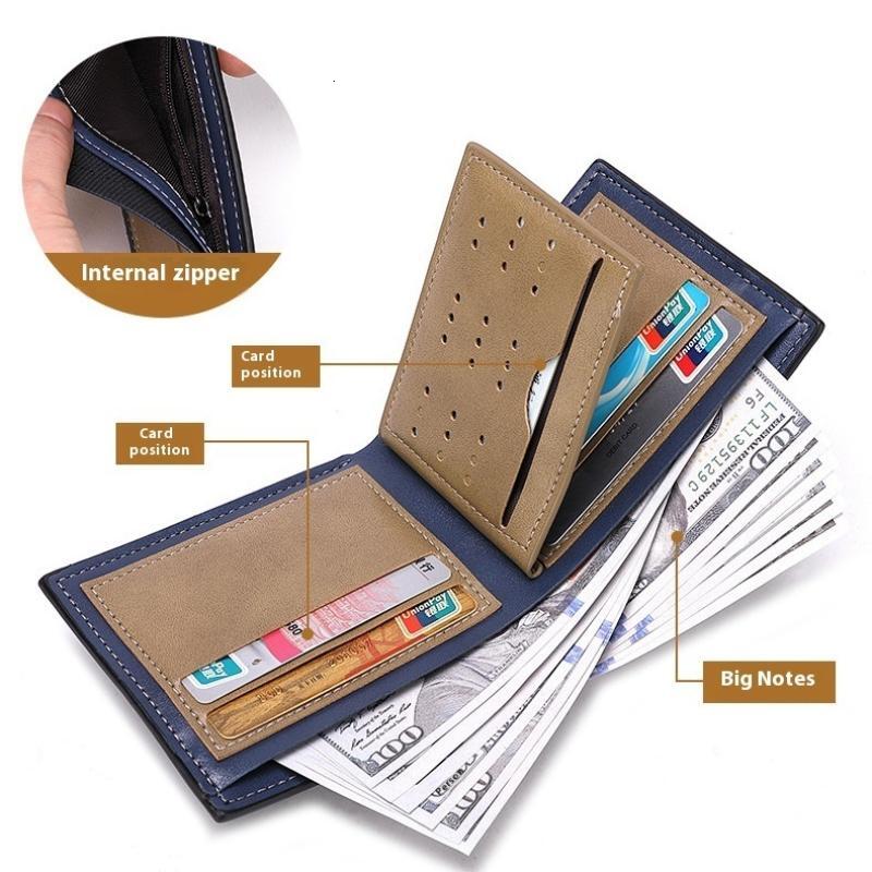 New Men's Horizontal Wallet Multi-Functional Business Zipper Coin For Men Wallet With Credit Card Holder