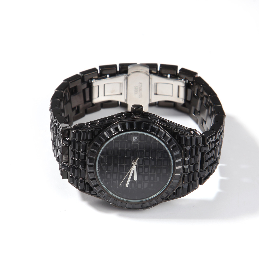 Luxury Jewelry VVS Moissanite Hip Hop New Watch Men's Iced Out Watch Casual Sports Round Dial Wristwatch Accessory Pass the diamond tester