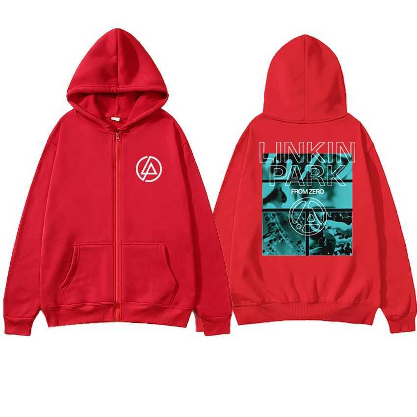 New in Linkin Park From Zero World Tour 2025 Zipper Hoodies Men women vintage hip hop streetwear Unisex Fleece pullover Coat W250630