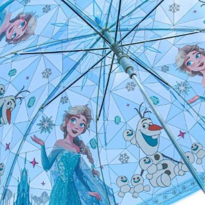 Disney primary school student rain umbrella for boys and girls semi-automatic umbrella with printed design high wind resistance rating Student rain an