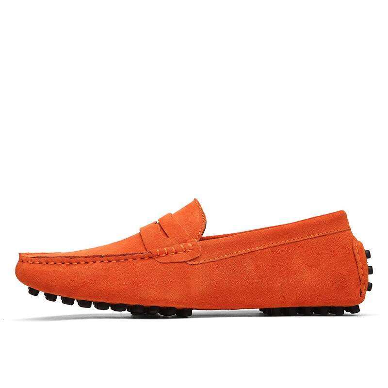 38-49size Casual Fashion Genuine Leather Loafers Moccasins Slip on Men Flats Male Driving Shoes