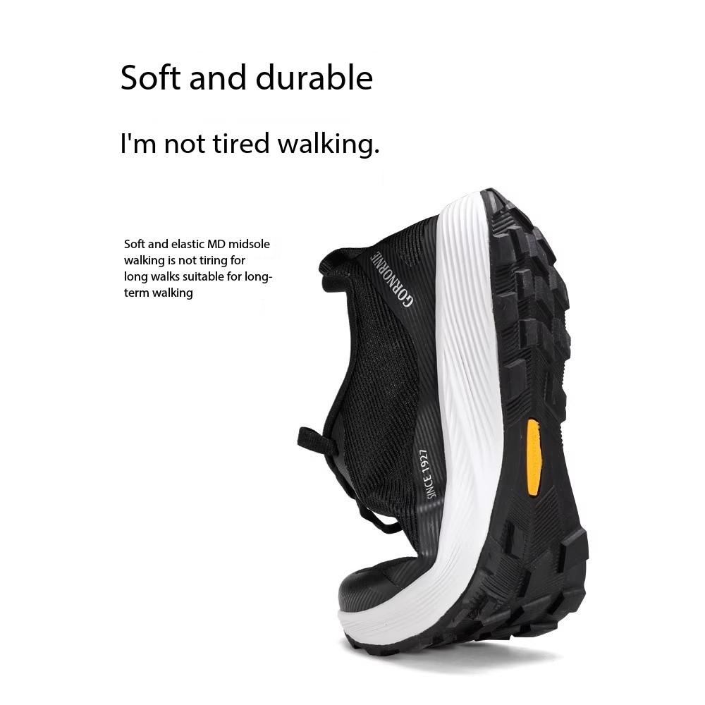 Outdoor leisure mountaineering cross-country running sports men's shoes, mesh breathable, anti-skid, shock-absor.