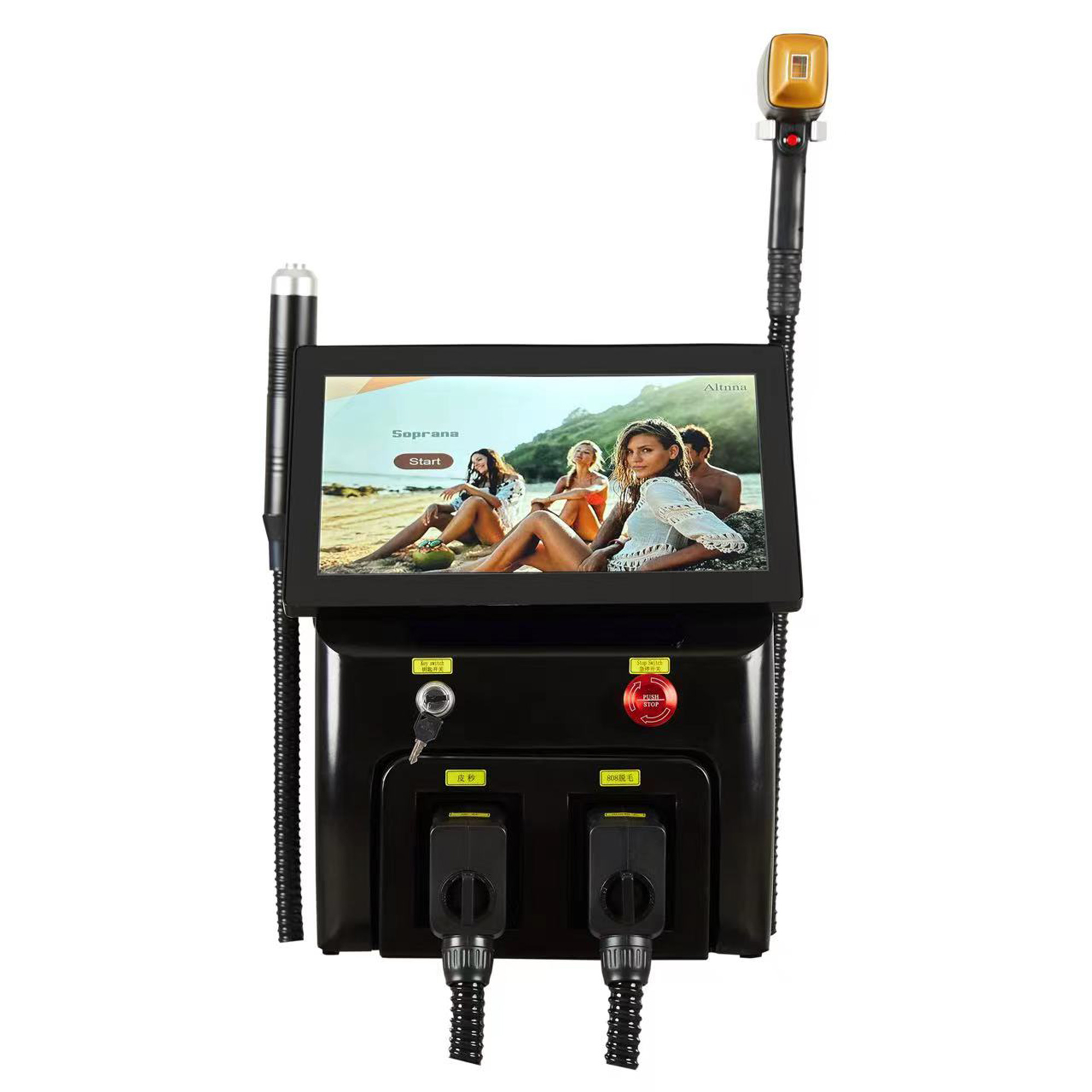 Diode Laser 2 in 1 Hair Removal Machine Depilation Tattoo Removal Ice Titanium Professional Beauty Device Suitable for home and beauty salon