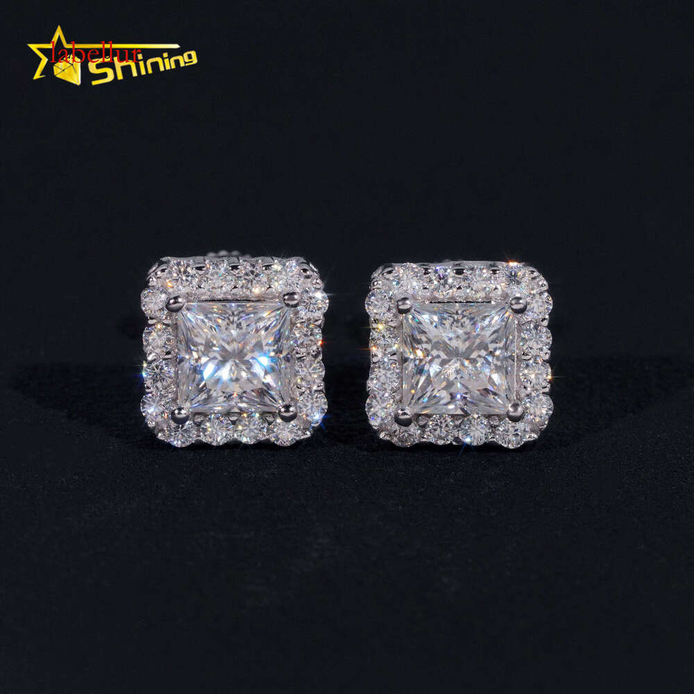 New Style GRA Certified Pass Tester VVS Dia Sier Hip Hop Moissanite Stud Earrings