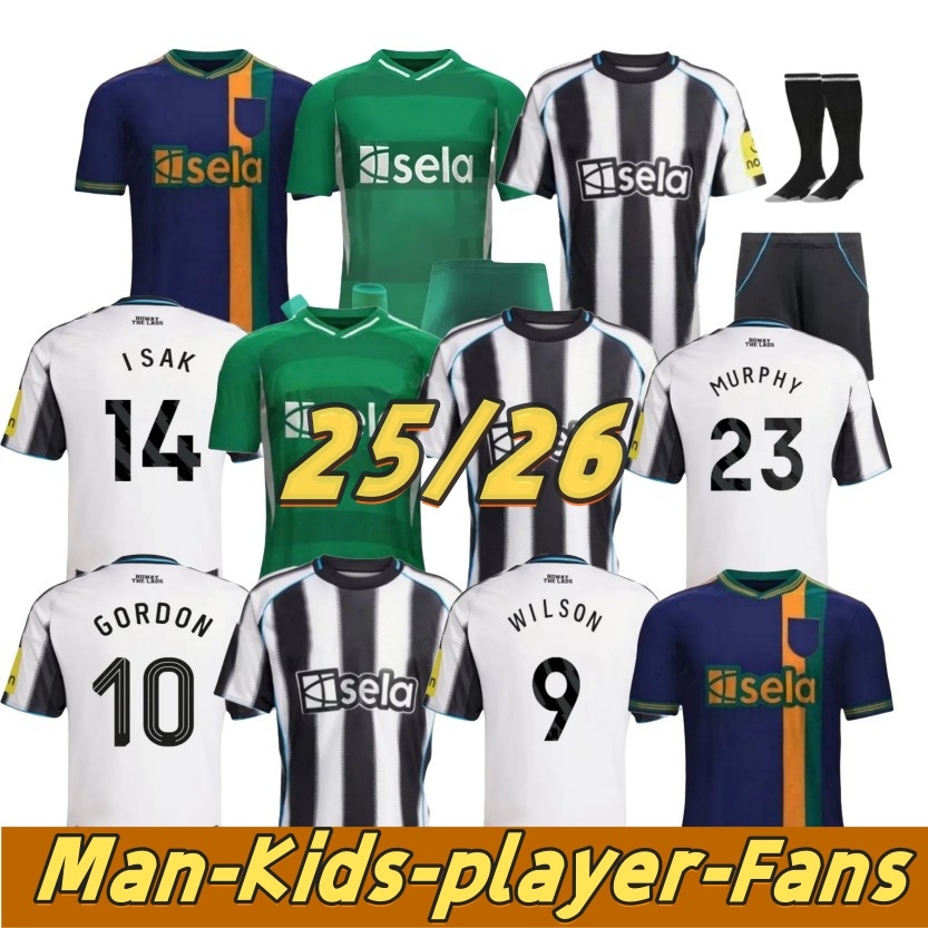 25 26 TONALI NEWCASTL E soccer jerseys BLACK Kids 2025 2026 BARNES BRUNO G. Gordon ISAK Football Shirt Home Away Botman fans WINNERS CARABAO CUP FINAL BURN 888