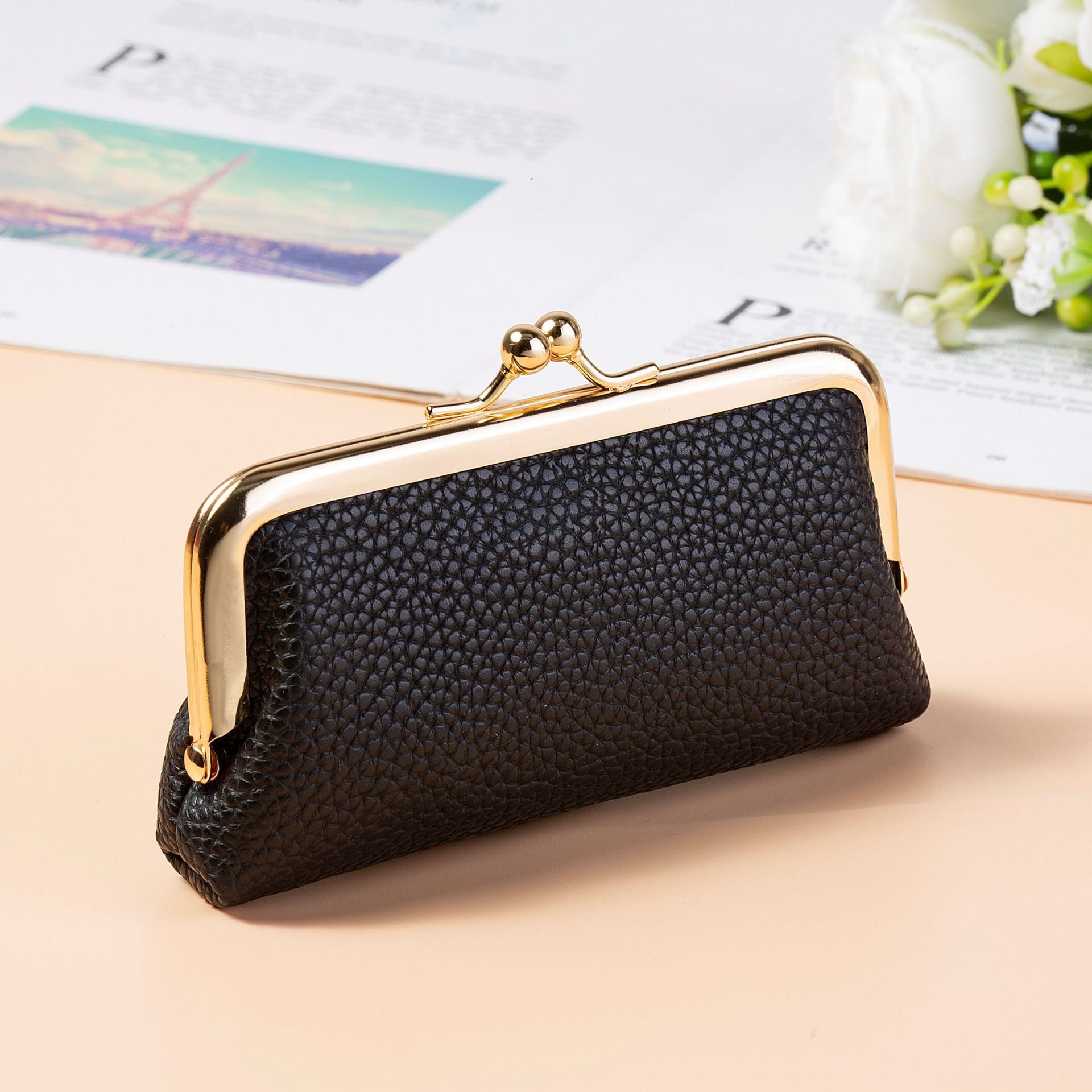 Retro Luxury Wallet New Fashion Leather Wallet Coin Purse For Women Multifunctional High-end Lipstick Designer Wallet Bag Mini Key Storage Bag Lady Pu