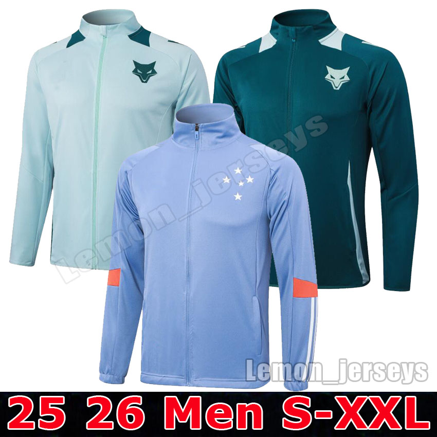 2025 2026 Cruzeiro WILLIAM tracksuit Soccer training jacket Survetement 25 26 M.PEREIRA W.RIBEIRO Full-zipper long-sleeved football tracksuits jacket chandal