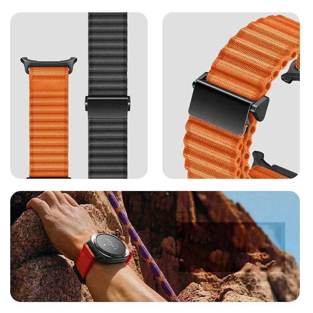 Nylon Strap for Samsung Galaxy Watch 7 Ultra 47mm band Off-road Sports Wristband Bracelet for Galaxy Watch ultra 47mm Watchband W250630