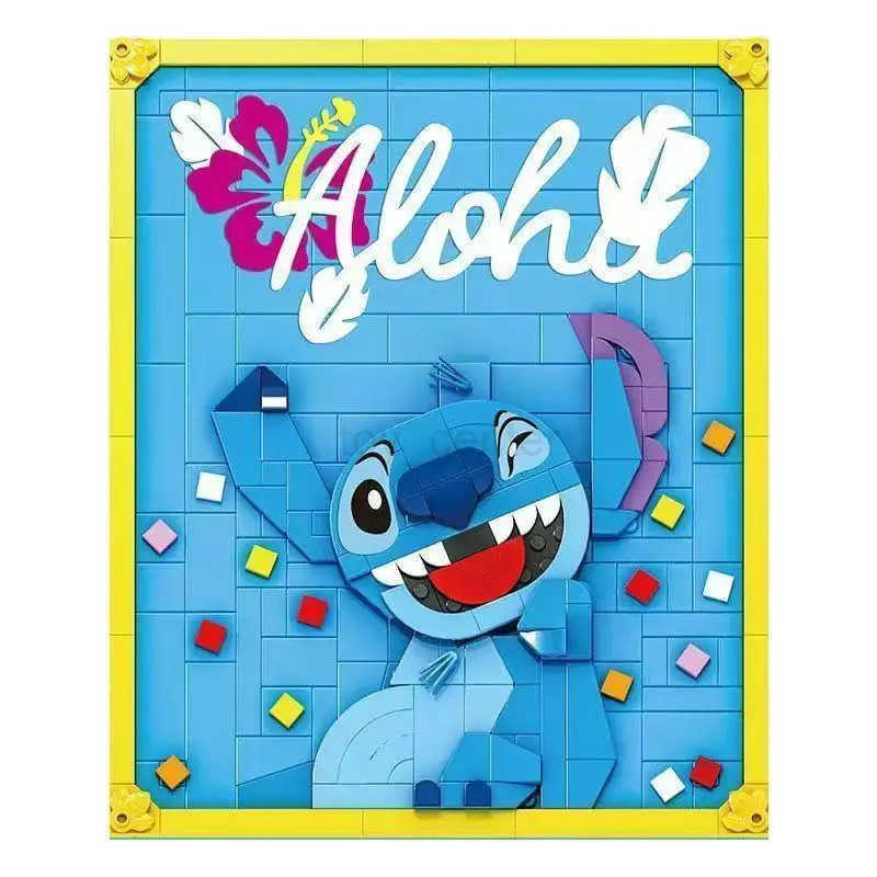 Disney 2025 New Stitch Compatible Building Blocks Bricks Stitch Girl Boy Birthday Christmas Gift Toys W20250630
