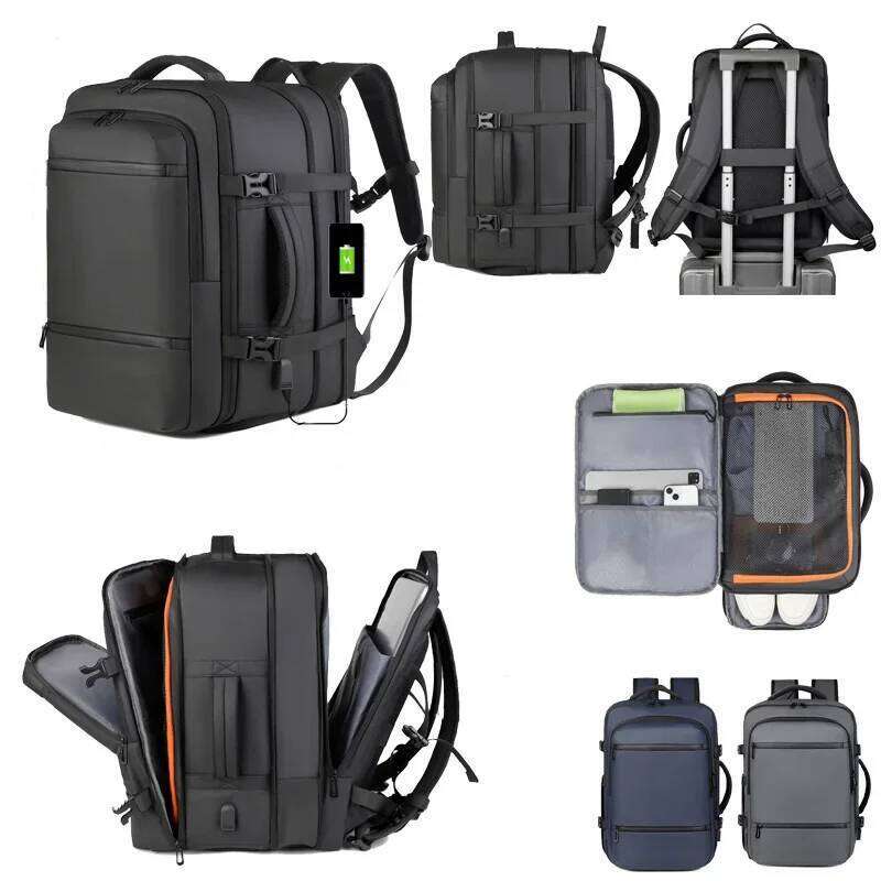 Smart Multi Layer Unisex Backpack - USB Port,Wet/Dry Zones & Shoe Compartment,Lightweight Oxford for Work/Travel/Daily Use