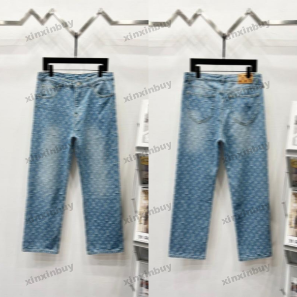 xinxinbuy Men women designer jeans pant flowers Letter jacquard pattern Paris denim Casual pants black blue gray green M-3XL