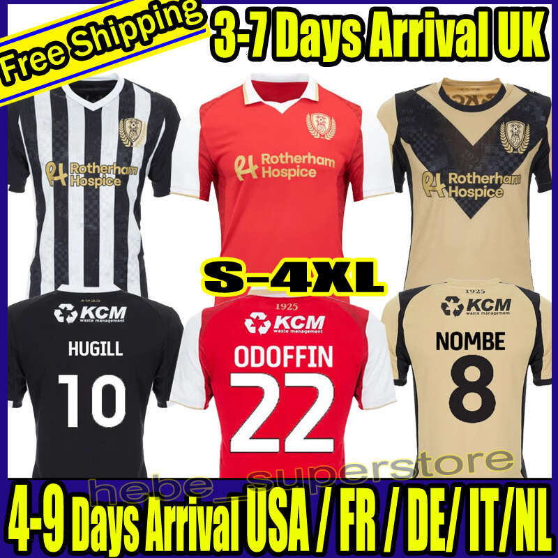 S-4XL 2025 2026 Rotherham United Day Soccer Jerseys Kit 25 26 Tops Tee Egan Football Shirt Men Kids Uniform