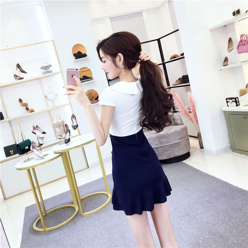 SLL140 Women's slim black short skirt sexy slim suspender dress women's skirt season new style drape long skirt sleeveless